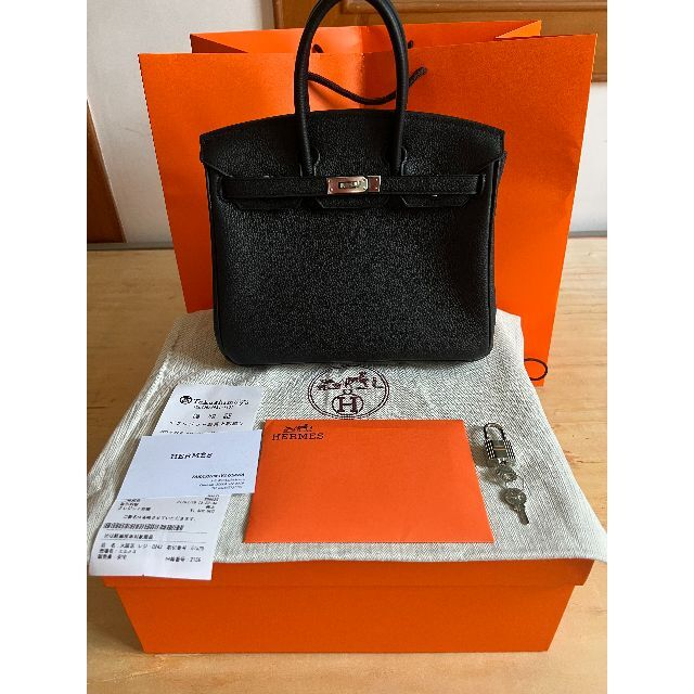 HERMES エルメス バーキン 25 ノワール スイフト シルバー金具 新素材新作