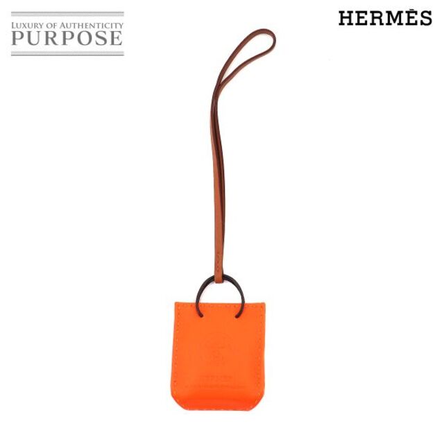 HERMES サック オランジュ バッグチャーム ショッパーバッグ フー