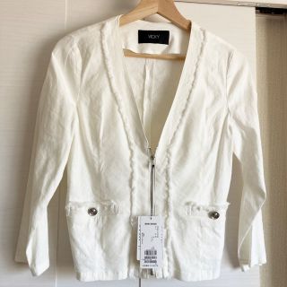 《定価3万円美品》ビッキー♡ノーカラージャケット  ビジュー