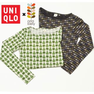 ユニクロ(UNIQLO)の【美品】UNIQLO× Orla Kiely カットソー、ロンT 2枚セット(Tシャツ(長袖/七分))