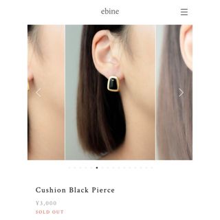 アーカー(AHKAH)のebine ゴールドピアス　金アレステンレスピアス(ピアス)