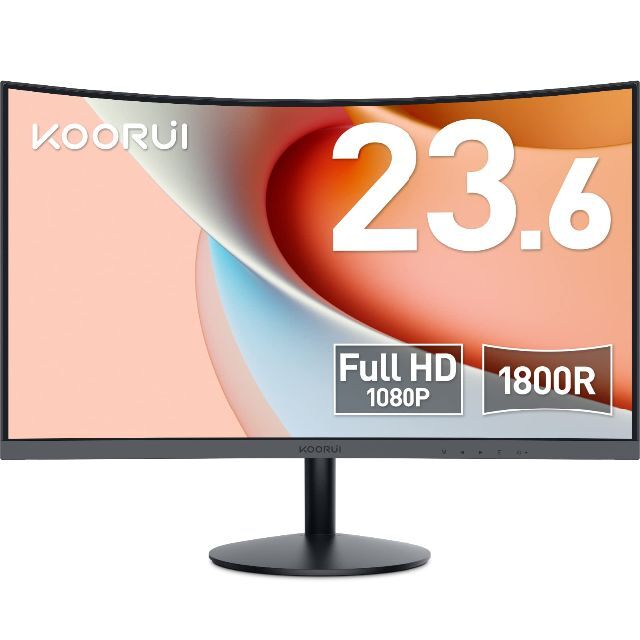 完売商品】KOORUI モニター 24 インチ 湾曲モニター 1080P 曲面