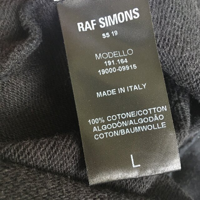 RAF SIMONS PUNKETTE HOODIE パーカー　L ブラック