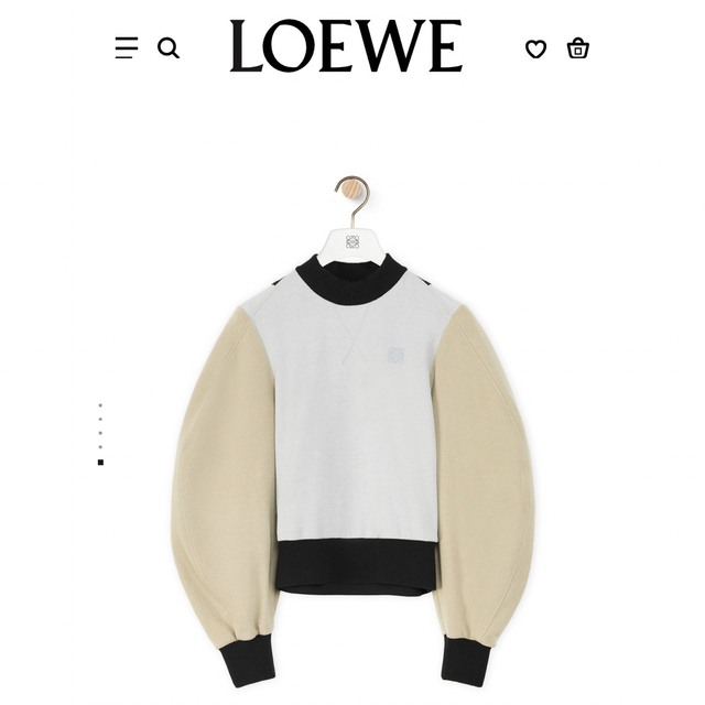 LOEWE(ロエベ)のサーキュラースリーブ　スウェットシャツ（コットン）　ロエベ　LOEWE レディースのトップス(トレーナー/スウェット)の商品写真