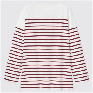 ユニクロ(UNIQLO)のUNIQLO【ボーダーオーバーサイズT】RED・M size(Tシャツ(長袖/七分))