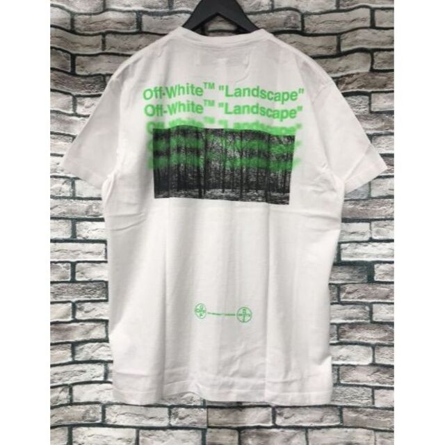 OFF WHITE オフホワイト★阪急限定バックウッドロゴプリントTシャツ