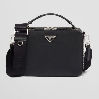 プラダ(PRADA)のプラダ Prada ブリック サフィアーノレザーバッグ(ショルダーバッグ)