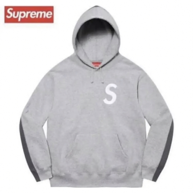 Supreme S Logo Hooded Sweatshirt Grey