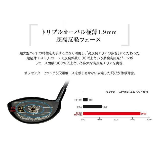 高反発480cc【新品】エレガントマキシマックス　ドライバー　11.5° 6