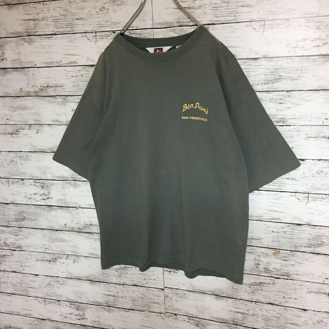 BEN DAVIS(ベンデイビス)の【背面隠れロゴタグ有り】ベンデイビス　プリントTシャツ　人気カーキM A492 メンズのトップス(Tシャツ/カットソー(半袖/袖なし))の商品写真