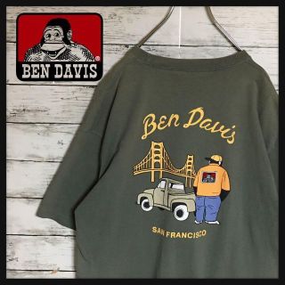 ベンデイビス(BEN DAVIS)の【背面隠れロゴタグ有り】ベンデイビス　プリントTシャツ　人気カーキM A492(Tシャツ/カットソー(半袖/袖なし))