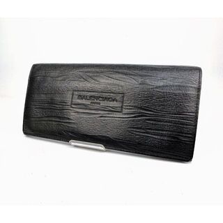 バレンシアガ(Balenciaga)のバレンシアガ レザー財布 お札入れ 黒 ブラック 長財布 ロングウォレット 薄型(長財布)