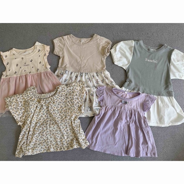 女の子　まとめ売り　半袖　長袖 キッズ/ベビー/マタニティのキッズ服女の子用(90cm~)(Tシャツ/カットソー)の商品写真