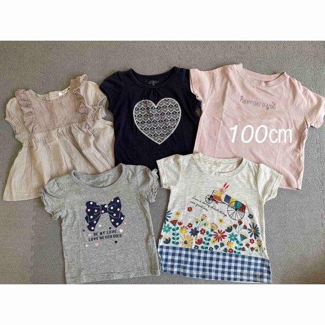 女の子　まとめ売り　半袖　長袖 キッズ/ベビー/マタニティのキッズ服女の子用(90cm~)(Tシャツ/カットソー)の商品写真