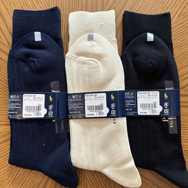 POLO RALPH LAUREN(ポロラルフローレン)の新品☆ポロラルフローレン  メンズソックス　25〜27cm 3足セット メンズのレッグウェア(ソックス)の商品写真