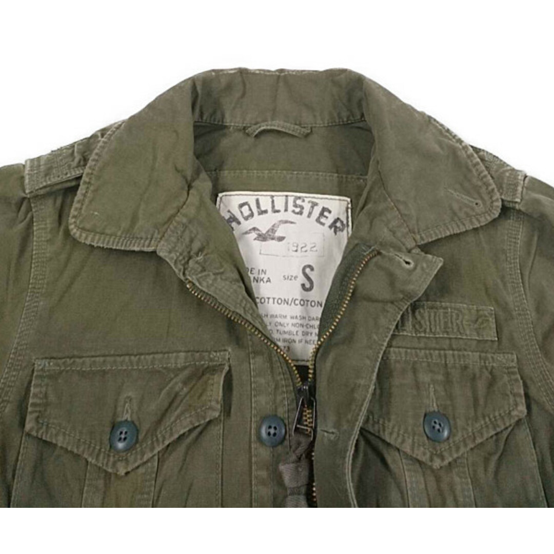 Hollister(ホリスター)のHOLLISTER ホリスター ダメージ加工 ミリタリージャケット オリーブ サイズS 正規品 / B2652 メンズのジャケット/アウター(ミリタリージャケット)の商品写真