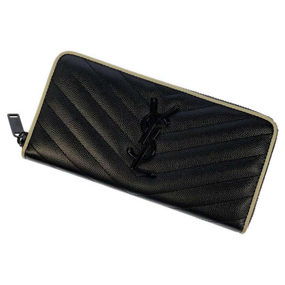 美品✨】Saint Laurent ラウンドファスナー ブラック 箱付き - 長財布 美品✨】Saint Laurent ラウンドファスナー ブラック 箱付き - 長財布