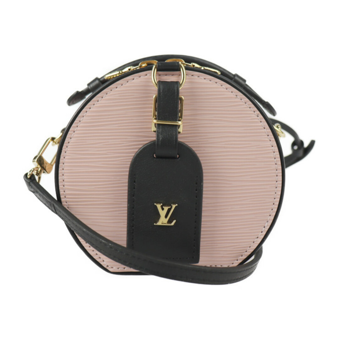 LOUIS VUITTON ルイ ヴィトン エピ ミニ ボワット シャポー ショルダーバッグ  エピレザー レザー  ピンク ブラック ゴールド金具 ポシェット ビトン 【本物保証】