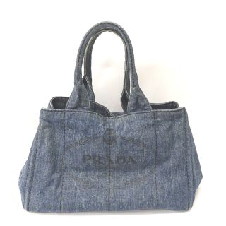 プラダ(PRADA)のプラダ トートバッグ カナパ デニム ブルー系 レディース PRADA Ft582431 中古(トートバッグ)