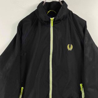 フレッドペリー(FRED PERRY)の00’s Fred Perry ナイロンジャケット メッシュ 希少 M ブラック(ナイロンジャケット)