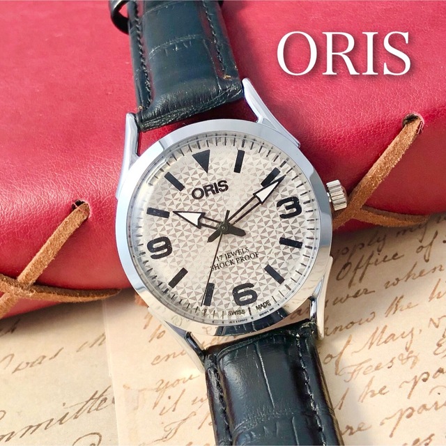 □美品□オリス□ORIS 手巻き機械式1980年代ヴィンテージメンズ腕時計