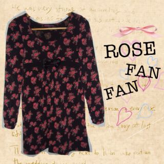 ローズファンファン(ROSE FANFAN)のROSE FAN FAN＊花柄ワンピース(ひざ丈ワンピース)