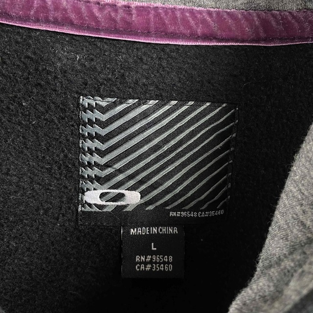 00's OAKLEY フルジップ パーカー ブラック L Y2K テック 希少