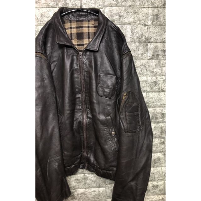 70s Japa フランス軍 パイロット レザー フライト ジャパ ジャケット