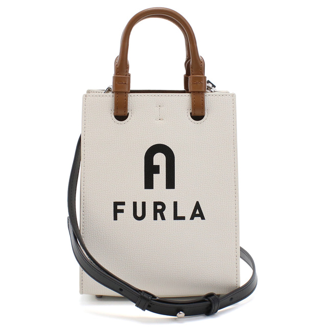 Furla フルラ FURLA VARSITY WB00729 ハンドバッグ MARSHMALLOW+NERO ホワイト系 レディース