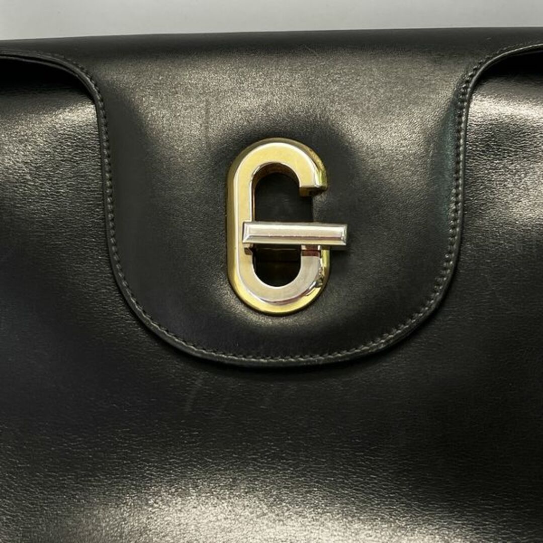 Gucci GUCCI G金具 ヴィンテージ ターンロック ワンハンドル ハンドバッグ レザー ブラックの通販 by APRE|グッチならラクマ 美品 グッチ ハンドバッグ 黒 レザー ワンハンドル ターンロック GG