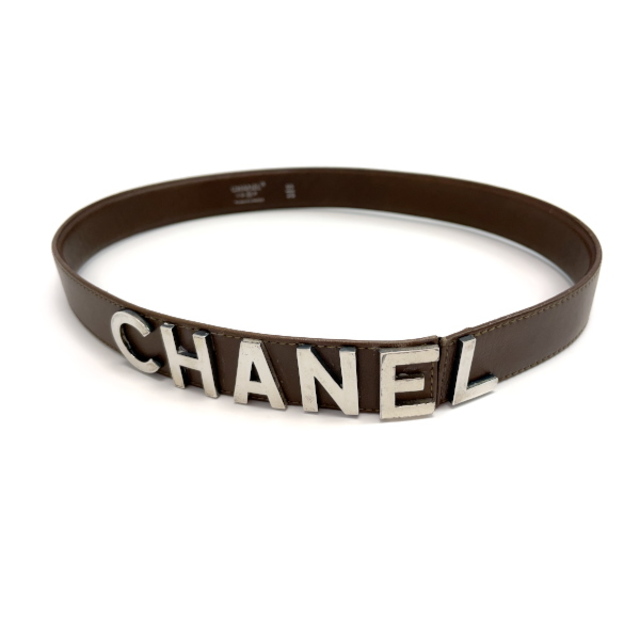 CHANEL(シャネル)のCHANEL 希少 レア ロゴ SV金具 65/26 ヴィンテージ ベルト レディースのファッション小物(ベルト)の商品写真