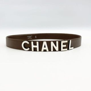 CHANEL - CHANEL 希少 レア ロゴ SV金具 65/26 ヴィンテージ ベルトの ...