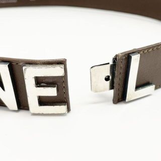 CHANEL - CHANEL 希少 レア ロゴ SV金具 65/26 ヴィンテージ ベルトの ...