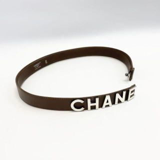 CHANEL - CHANEL 希少 レア ロゴ SV金具 65/26 ヴィンテージ ベルトの ...