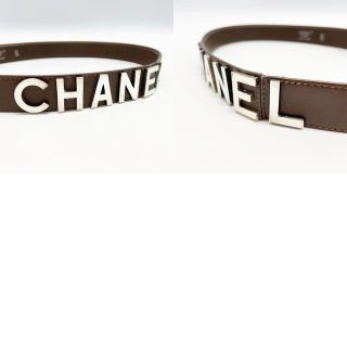 CHANEL - CHANEL 希少 レア ロゴ SV金具 65/26 ヴィンテージ ベルトの ...