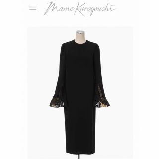 マメ(mame)のEmbroidered Cuff Crew Neck Dress(ロングワンピース/マキシワンピース)