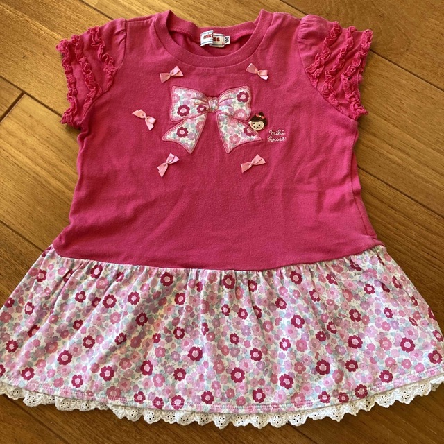 mikihouse(ミキハウス)のミキハウス 100cm リーナちゃん チュニック キッズ/ベビー/マタニティのキッズ服女の子用(90cm~)(Tシャツ/カットソー)の商品写真