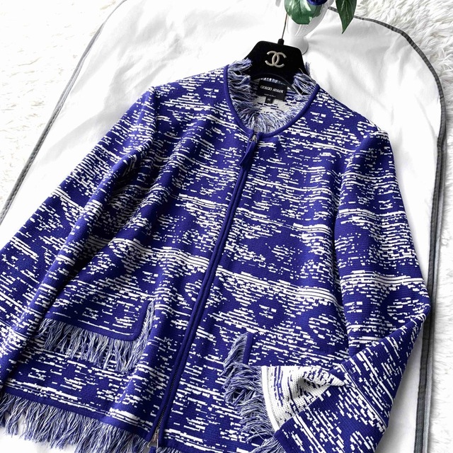 新品同様‼️ 最高峰 GIORGIO ARMANI 洗練ニットジャケット-