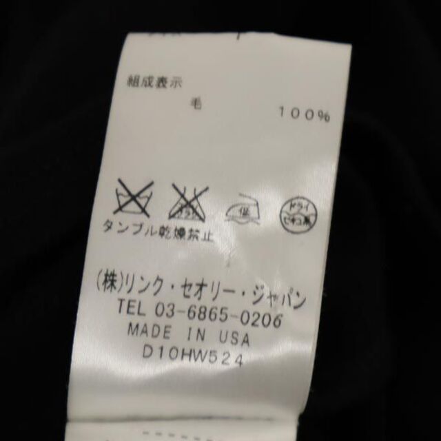 ヘルムートラング USA製 ウール100% ワンピース P 黒 HELMUT LANG 長袖 アシンメトリー レディース 【230322】