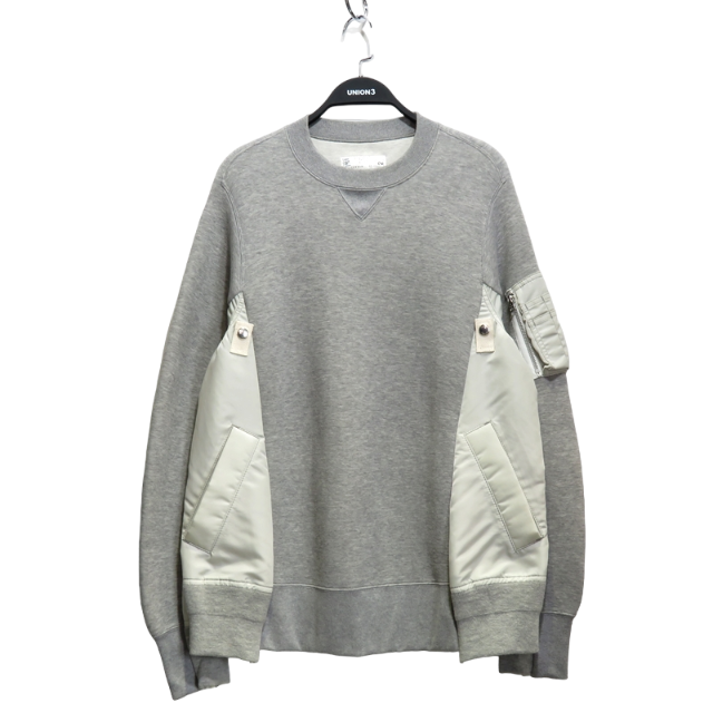 sacai(サカイ)のSACAI Sponge Sweat×MA-1 Pullover メンズのトップス(スウェット)の商品写真