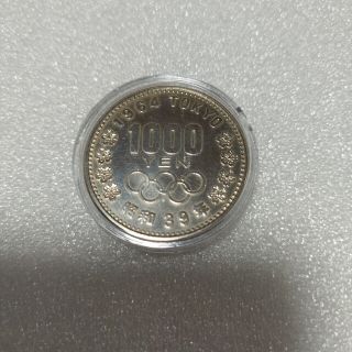 1964年東京オリンピック記念千円銀貨プルーフ硬貨（ケース付き)(貨幣)