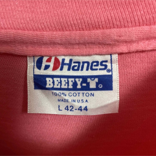 Hanes(ヘインズ)の80s ヘインズ　Tシャツ　ヨットプリント　USA製　シングルステッチ　Lサイズ メンズのトップス(Tシャツ/カットソー(半袖/袖なし))の商品写真