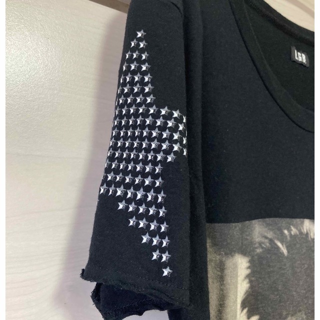 LGB(ルグランブルー)のL.G.B. 半袖カットソー ロンT(ブラックプリント・迷彩柄)2枚 メンズのトップス(Tシャツ/カットソー(半袖/袖なし))の商品写真