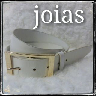 ジョイアス(Joias)のjoias ﾚｻﾞｰﾍﾞﾙﾄ白✕GD(ベルト)