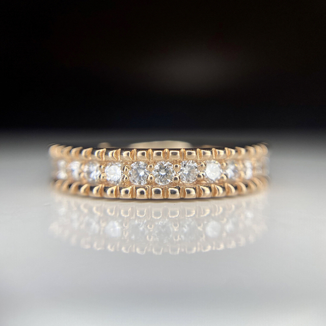 『専用です』天然ダイヤモンド エタニティ 計0.32ct K18 ピンクゴールド レディースのアクセサリー(リング(指輪))の商品写真