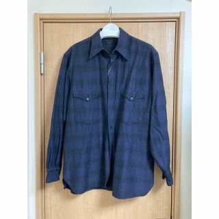 コモリ(COMOLI)の新品 COMOLI コモリ ウールシルク チェックシャツ(シャツ)