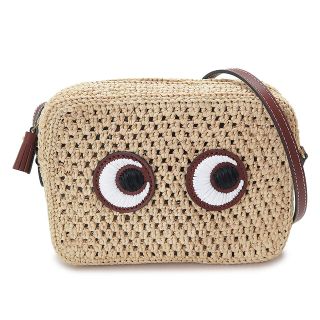 アニヤハインドマーチ(ANYA HINDMARCH)のアニヤハインドマーチ ショルダーバッグ レディース RAFFIA EYES 5050925168342 ラフィア アイズ クロスボディバッグ バスケットバッグ かごバッグ ナチュラル ANYA HINDMARCH (ショルダーバッグ)