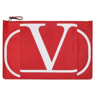 ヴァレンティノ(VALENTINO)のヴァレンチノ Vロゴレザークラッチバッグ メンズ(ビジネスバッグ)