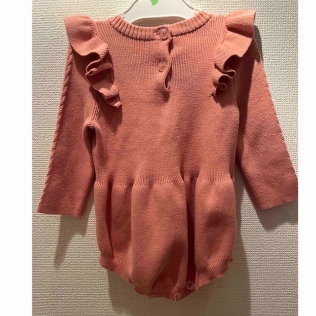 ベビーロンパース　長袖ロンパース　セーター　ニット　90 キッズ/ベビー/マタニティのキッズ服女の子用(90cm~)(ニット)の商品写真