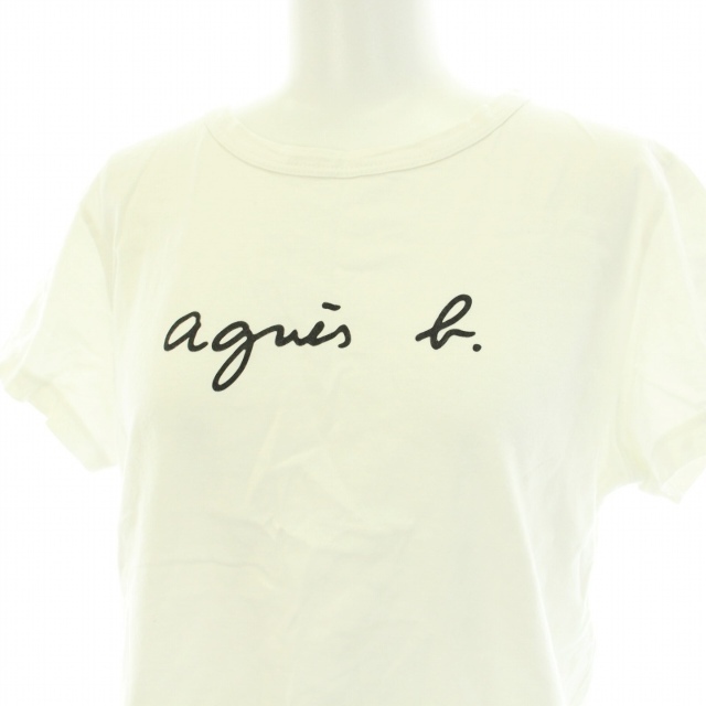 agnes b.(アニエスベー)のアニエスベー Tシャツ カットソー ロゴ プリント クルーネック 半袖 T3 L レディースのトップス(Tシャツ(半袖/袖なし))の商品写真